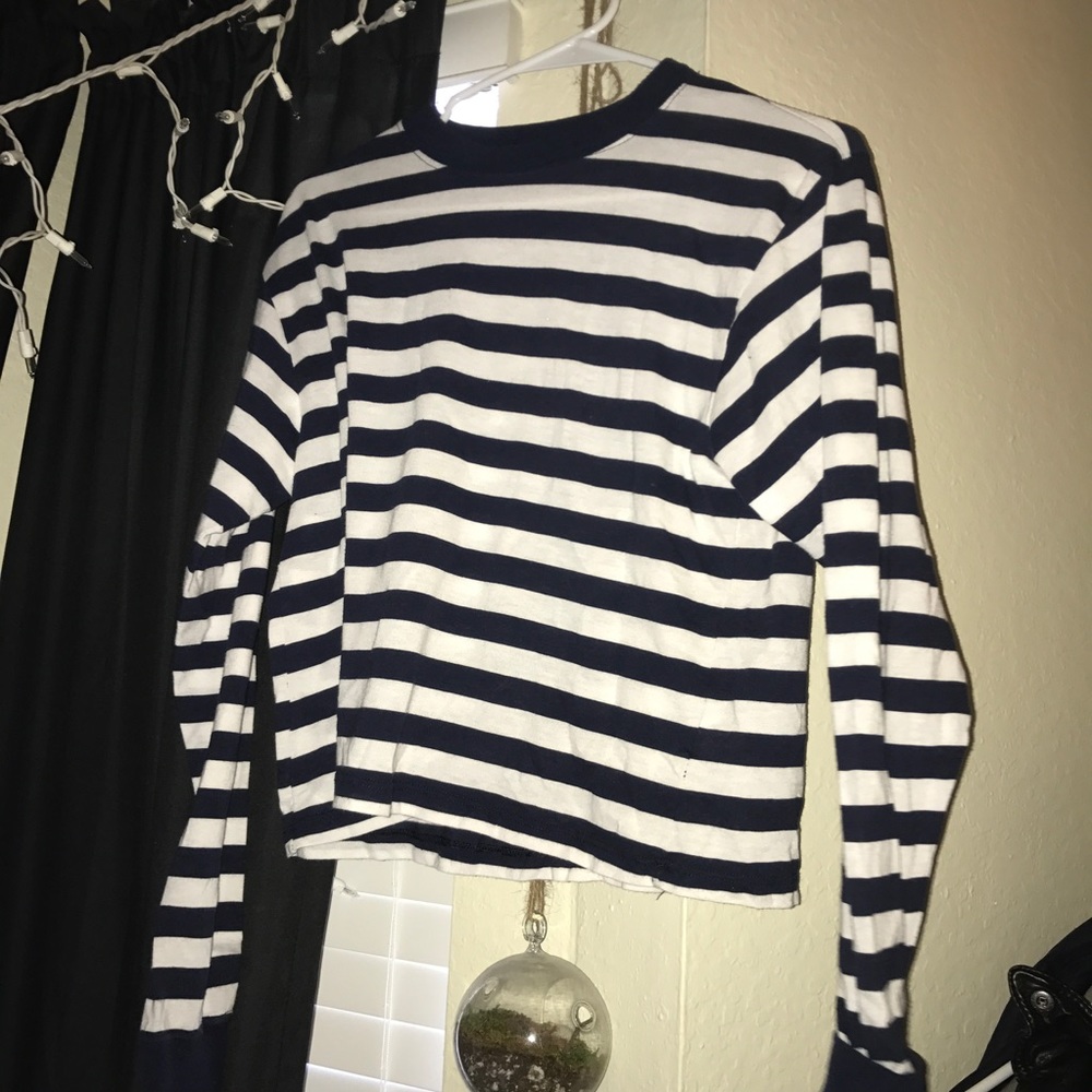 Brandy navy and white striped tee NEVER WORN