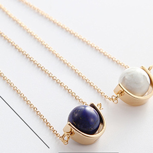 Boho Gold & Lucky Blue Stone Bracelet - Picture 2 of 4