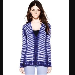 NWT Tory Burch Purple Tie Dye Cardigan sz M