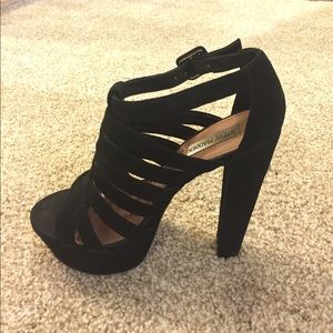 Steve Madden black platform heels.