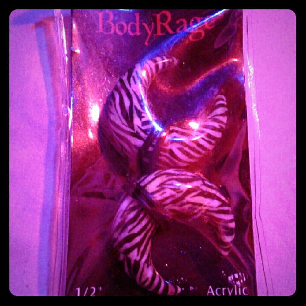 1/2in Zebra print multicolored pinchers