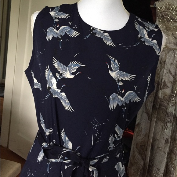 crane print jumpsuit