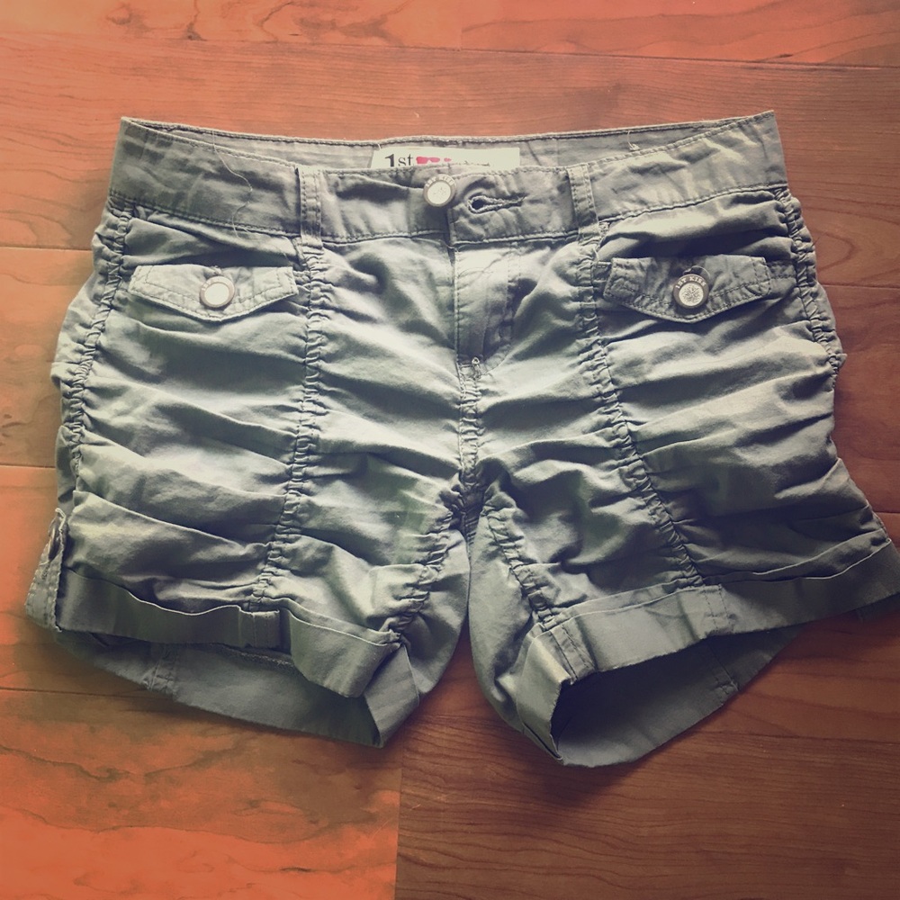 Juniors Army green shorts