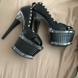 PLEASER ILLUSION STUD 6.5" PUMPS