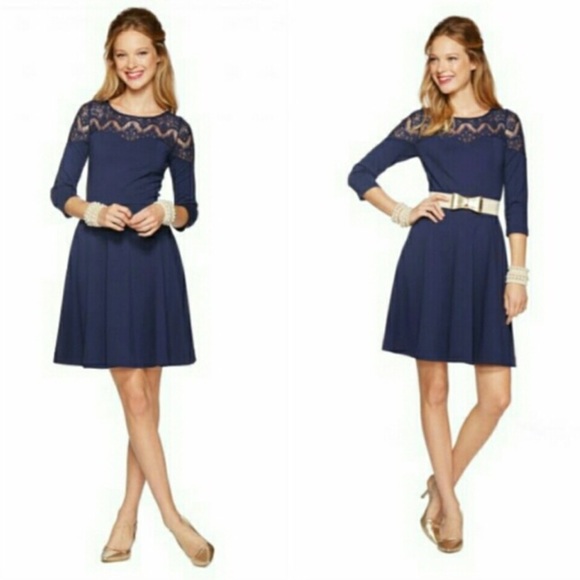 💙Lilly Pulitzer Navy Remmy Dress - Picture 1 of 3