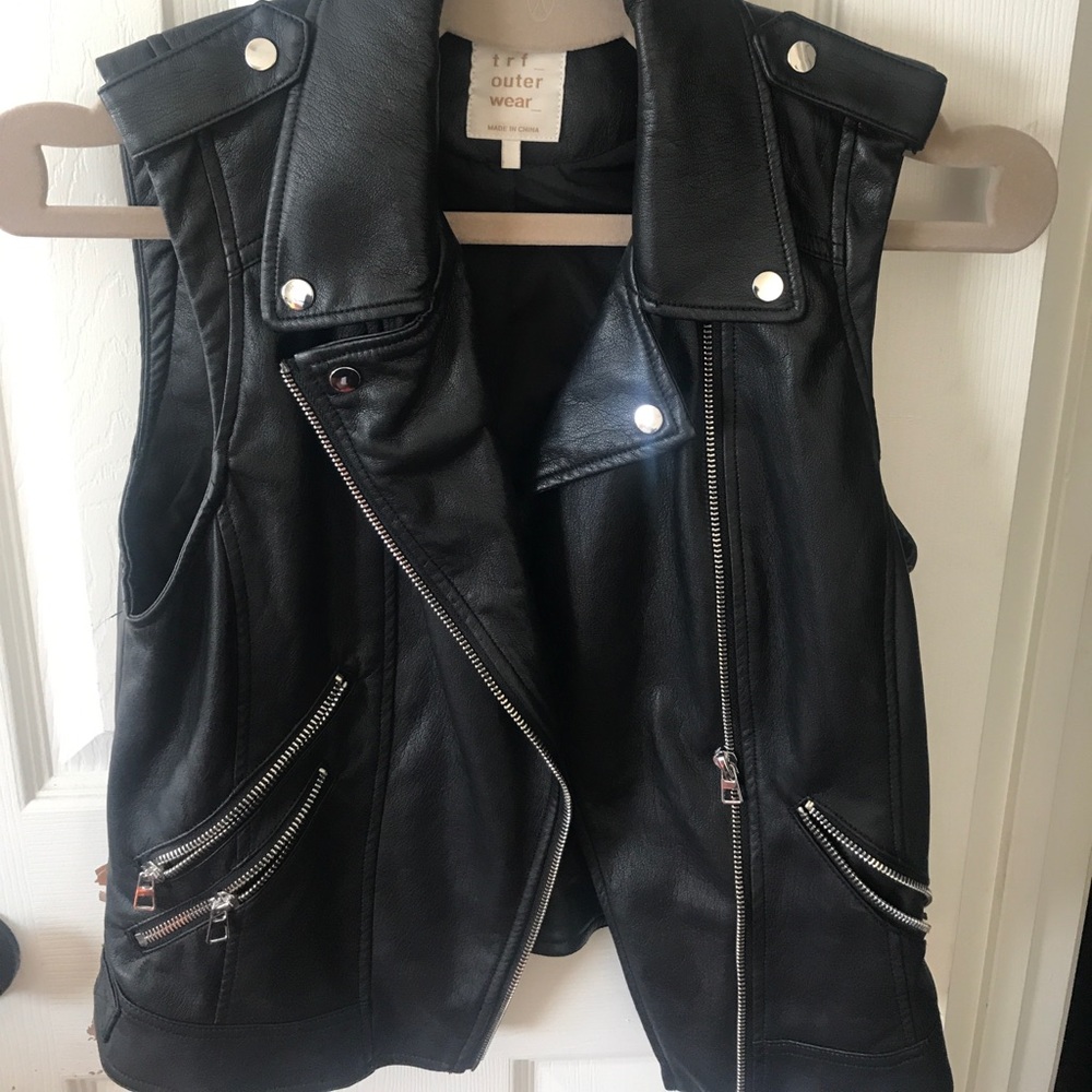 Zara Leather Moto vest
