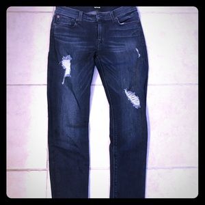 Hudson Distressed Denim Skinny Jeans Hudson Distressed Denim Skinny Jeans