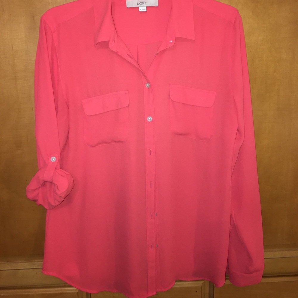 LOFT Coral Blouse
