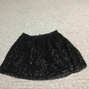 J. Crew black sequence mini skirt
