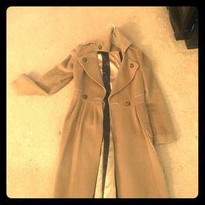 Diane von Furstenberg  fur and wool coat size 6