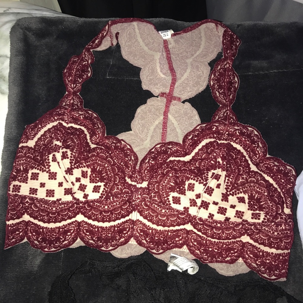 Free people bralette with velvet detail