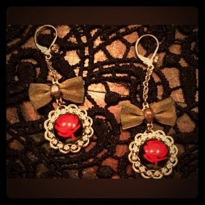 Betsey Johnson ROCKABILLY Red Lucite Rose Earrings Betsey Johnson ROCKABILLY Red Lucite Rose Earrings