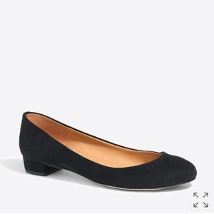 Lily suede covered-heel flats