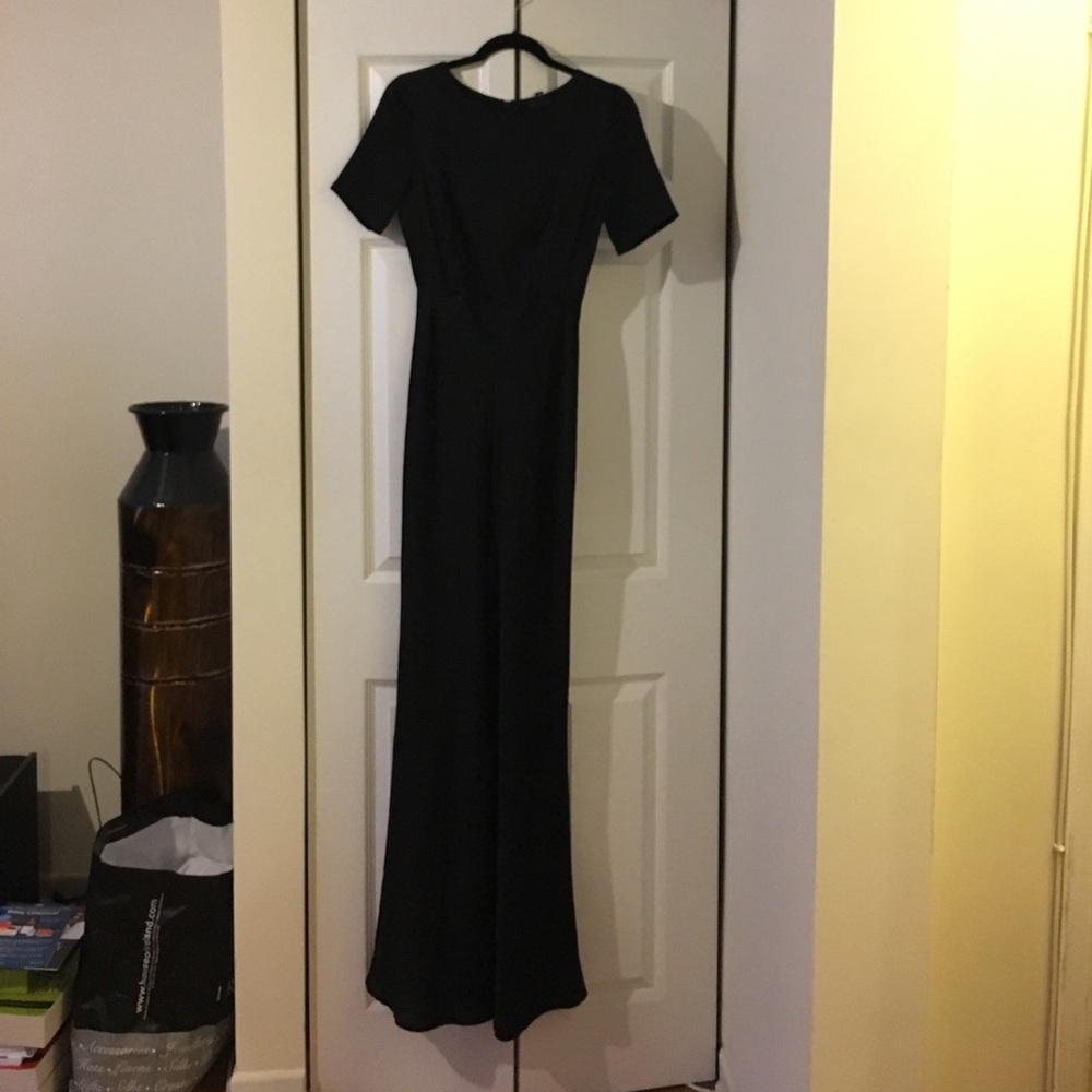 Top Shop Clean Tshirt Maxi in black, size 6