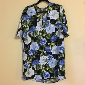 American Apparel Floral Crew Neck Dress American Apparel Floral Crew Neck Dress
