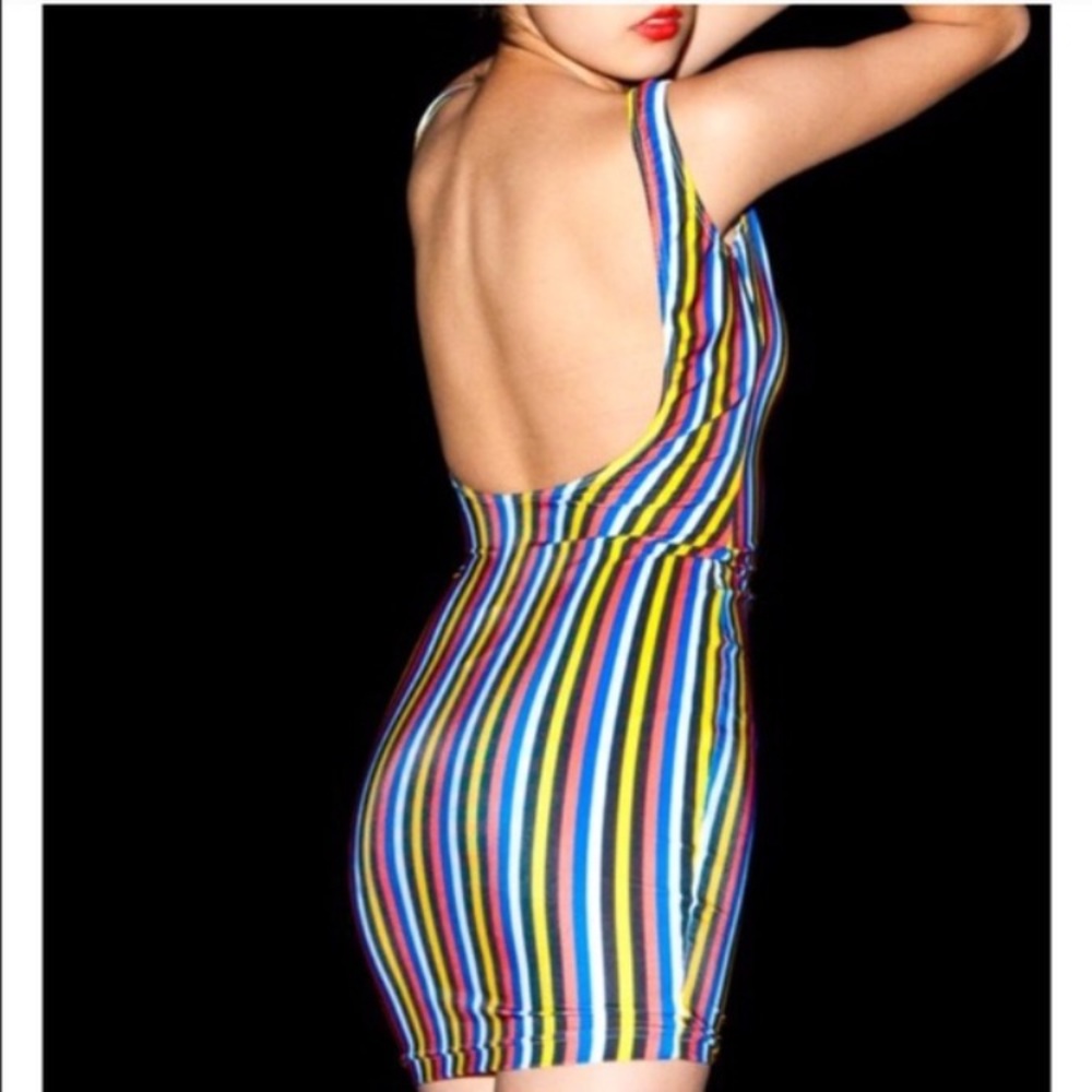 Barcelona Stripe AA scoop back dress