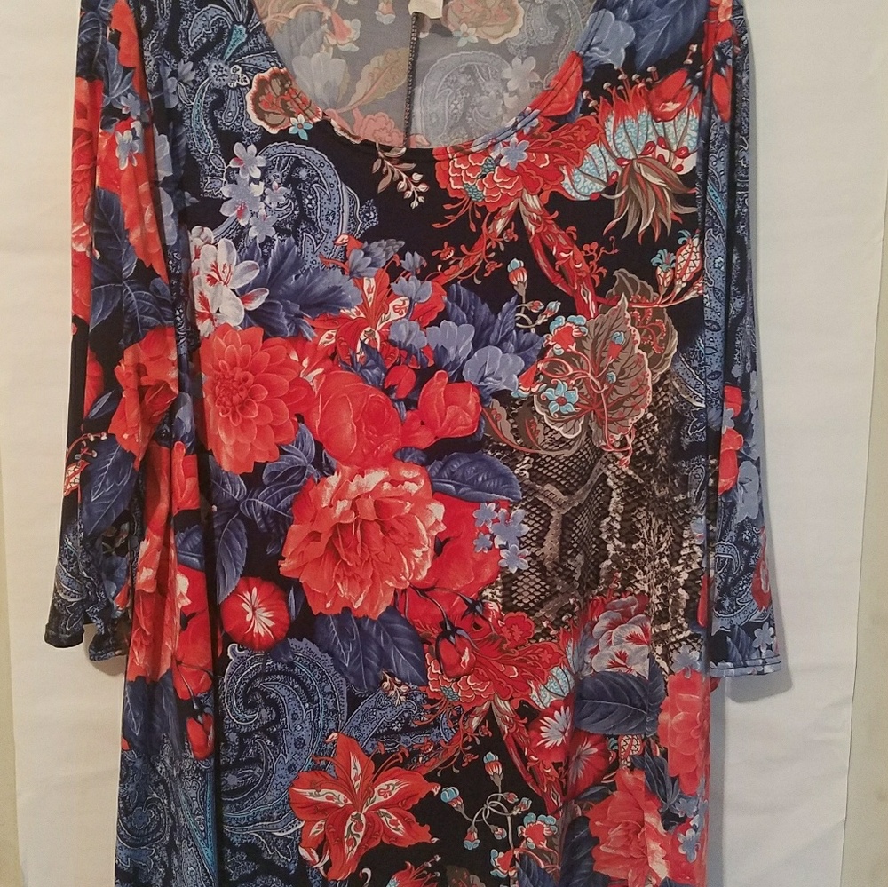 Orange and blue tunic