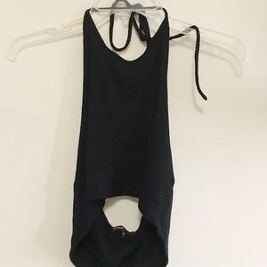 Black Backless Top!