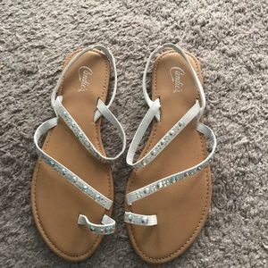 A pair of Sparkly White Sandals!!