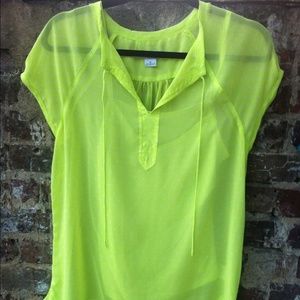 Liz Claiborne Yellow/Polka Dots Blouse