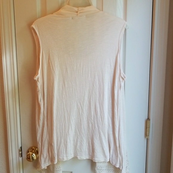 NWT LATE AUGUST S/S CREME BLOUSE SZ XL - Picture 3 of 4