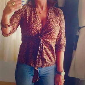 Express Design Studio Leopard shirt