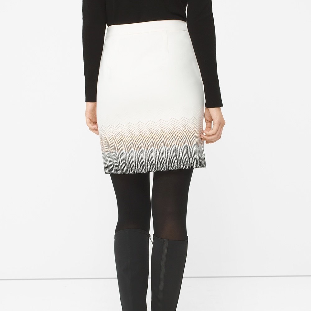 EMBROIDERED OMBRE BOOT SKIRT - Picture 3 of 3