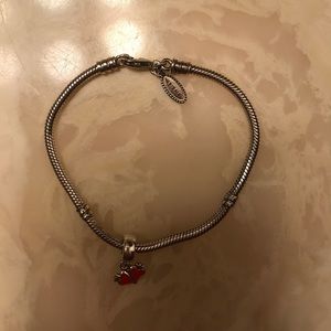 Pandora bracelet with a charm