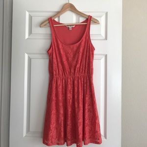 Coral summer dress, gently worn