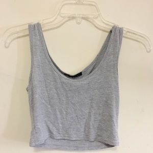 Grey Tank Crop Top