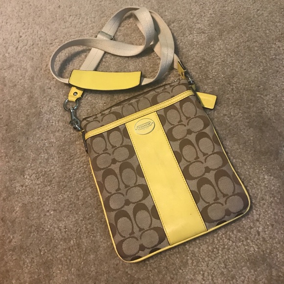 Coach Handbags - Yellow coach cross body bag