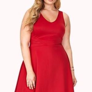 Red Dress With Mesh Inserts