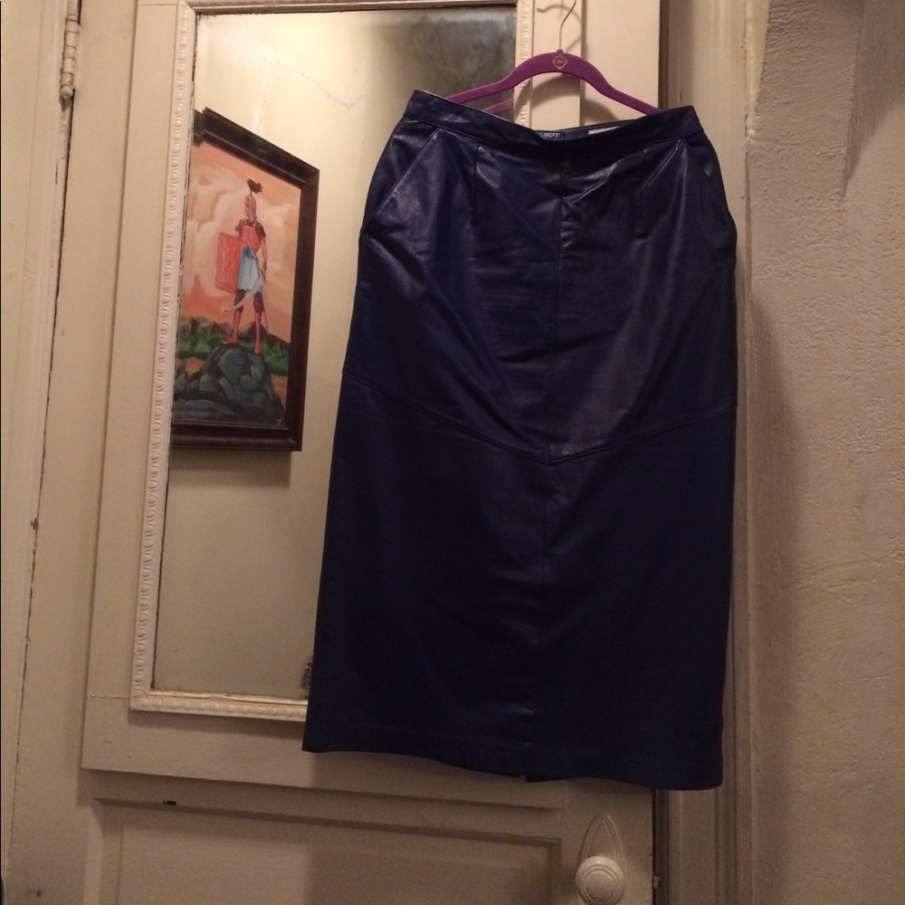 Purple Leather Skirt