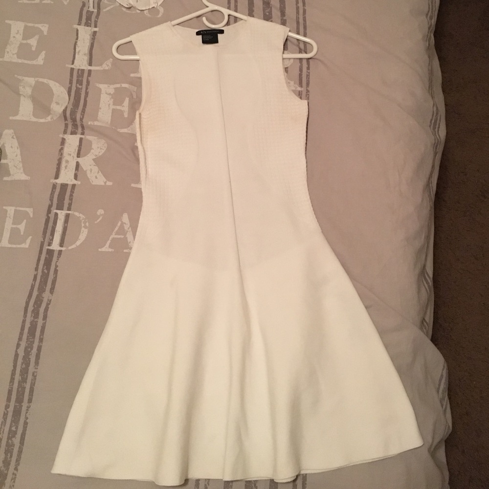 Armani Exchange short white dress