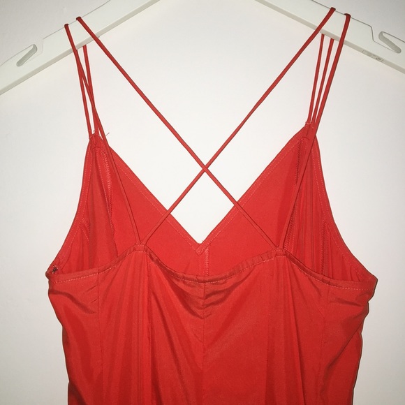 Elegant reddish orange long dress - Picture 3 of 8