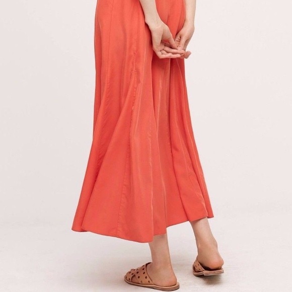 Elegant reddish orange long dress - Picture 8 of 8
