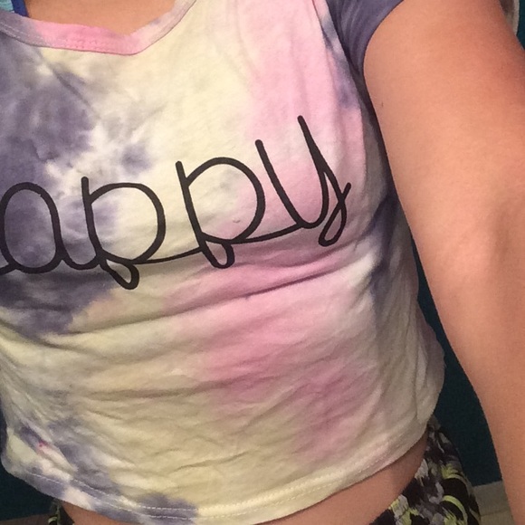 Happy the dye cropped tee shirt - Picture 1 of 2