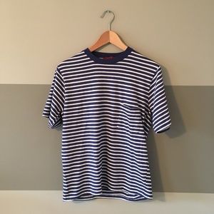 Navy Blue Striped Pocket Tee Navy Blue Striped Pocket Tee