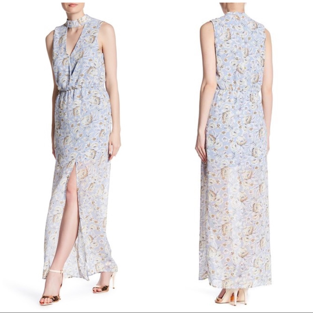 🆕 Charles Henry Mock Neck Wrap Maxi Dress