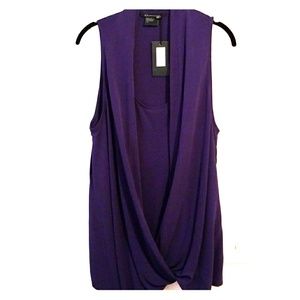 Sleeveless drapey top