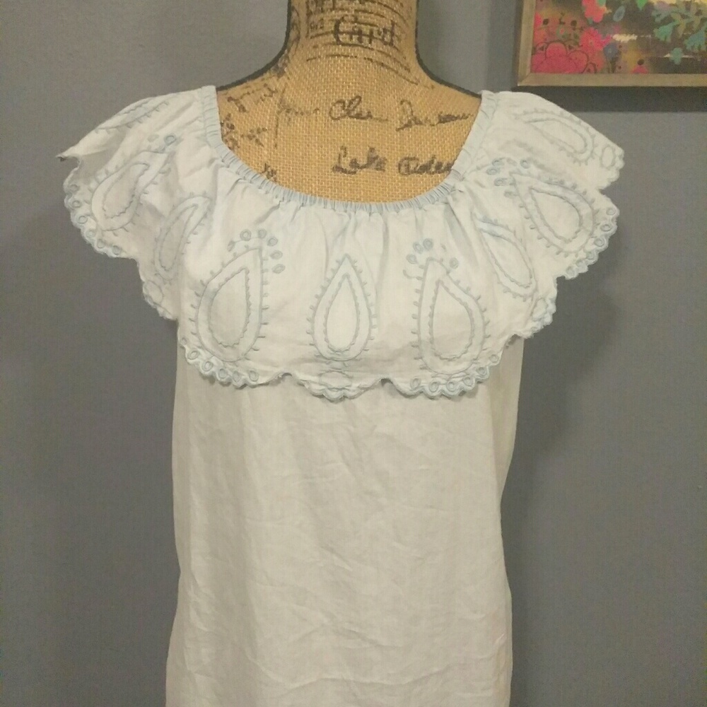 Light wash thin denim dress