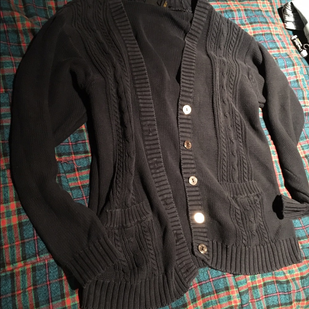 Blue vintage cardigan sweater