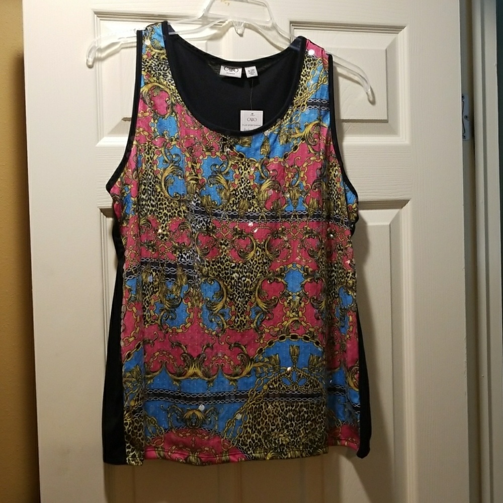 Cato sequins tank-like top.  Plus