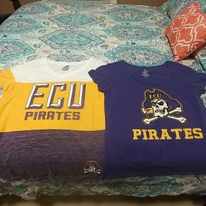 **SOLD** Set of 2 East Carolina XL. Ladies Shirts
