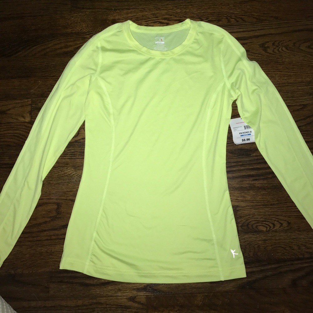 Neon yellow athletic shirt