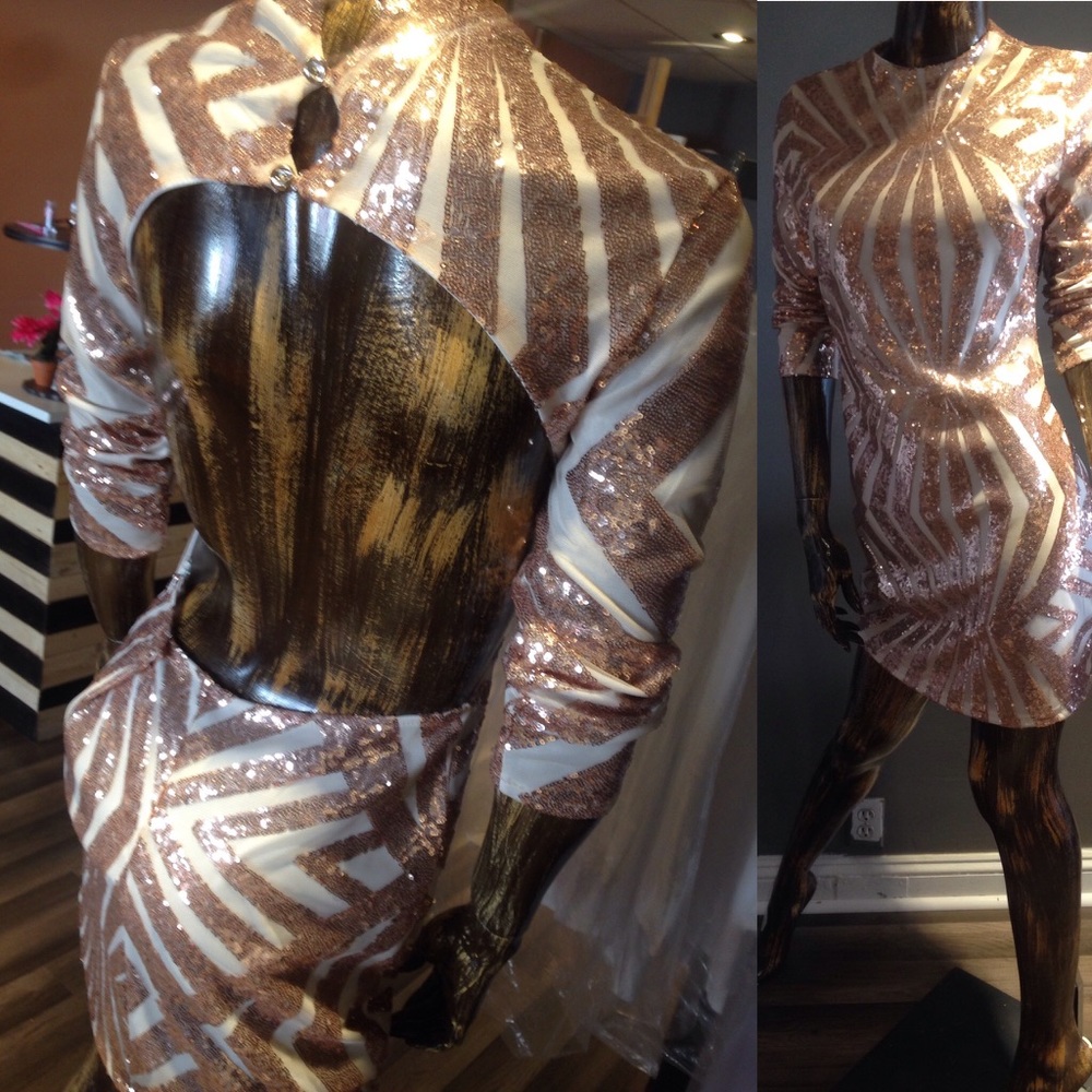 Holiday sequins dress