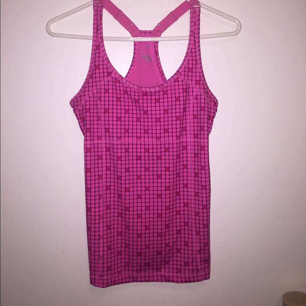 Pink racer back dry fit tank