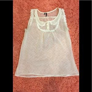 Lace see through tank top!