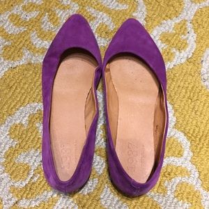 Madewell Skimmer Flats - Fuchsia Suede 6.5