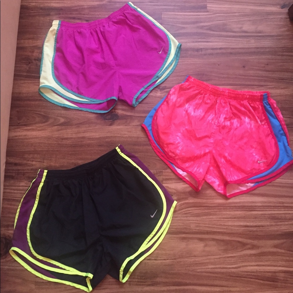 Neon Nike Dri-Fit Running Shorts 3 for 29